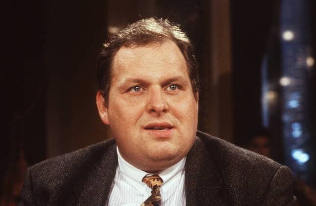 Ottfried Fischer 04 90 vZ quer Portrait neutral Mann Schauspiel Fernsehen Kabarett dunkelhaarig Krawatte
