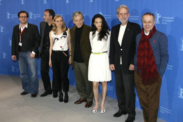 Berlinale 2008, 58. Internationale Filmfestspiele Berlin 58th Berlin International Film Festival, Tag 1. Photocall mit der internationalen Berlinale Jury und dem Berlinale Direktor Uli Hanisch, Alexander Rodnyansky, Diane Kruger, Constantin Costa-Gavras, Shu Qi, Walter Murch, Dieter Kosslick