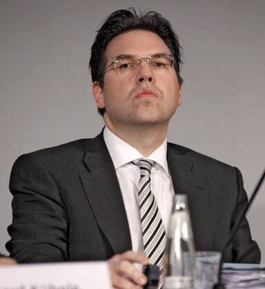 Berlin, 19.01.2012 Internationale Grüne Woche findet 2012 zum 77. Mal statt Im Bild zu sehen: Holger Eichele, Sprecher der Bundesministerin Ilse Aigner.Anwesend bei einer Fragestunde des Verbandes Deutscher Agrarjournalisten, Messezentrum, Halle 6.3