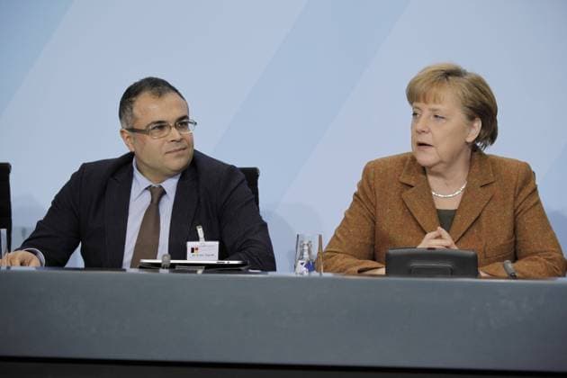 Berlin, Bundeskanzleramt, Presseunterrichtung nach dem 5.Nationalen Integrationsgipfel, Foto: Ali Ertan Toprak, Alevitische Gemeinde Deutschland, Bundeskanzlerin Angela Merkel