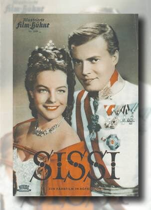 Sissi , Filmprogramm 07 09 teu Feature Symbol Filmprogramm Jahrgang 1955 sammeln Hobby Schauspieler Schauspiel Spielfilm Film Mann Frau Schauspielerin Romy Schneider Karlheinz Böhm Illustrierte Film-Bühne Ausgabe Nr. 3089 Herzog Filmverleih Verleih Heimatfilm Ernst Marischka Agfacolor Österreich german movie actors program hoch