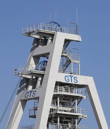 Teutschenthal , nach Erschütterungen vermutet man einen Bergschlag in den ehemaligen Kalisalzbergbau Abbaugebieten rund um Teutschenthal Foto: Firmengelände der GTS Grube Teutschenthal Sicherungs GmbH & Co. KG