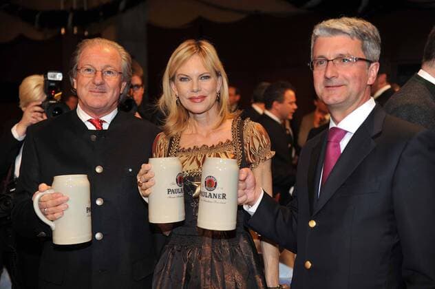 Nockherberg, Salvatorprobe in München: Wolfgang Reitzle, Nina Ruge, Rupert Stadler 07.03.2012