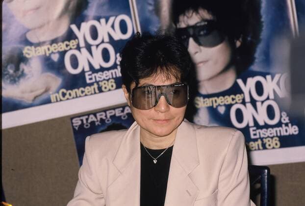 Die Sängerin und Künstlerin YOKO ONO ( 18. Februar 1933 in Tokio) Aufnahme vom 15.02.1986