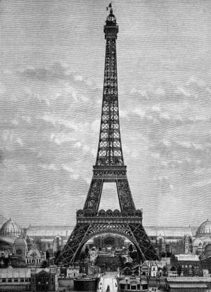 Der Eiffelturm im Jahre 1888, Paris, Frankreich, historischer Stich, 1888 iblsce02192062