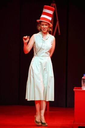 Aug. 3, 2007 - New York, New York, U.S. - CYNTHIA NIXON READING DR. SEUSS GREEN EGGS AND HAM DURING A SPECIAL PERFORMANCE OF THEATREWORKS USA S 19TH ANNUAL FREE SUMMER PROGRAM AT THE LUCILLE LORTEL THEATRE IN NEW YORK New York ON 08-02-2007. 2007..K54044HMc New York U.S.  - ZUMAmg1