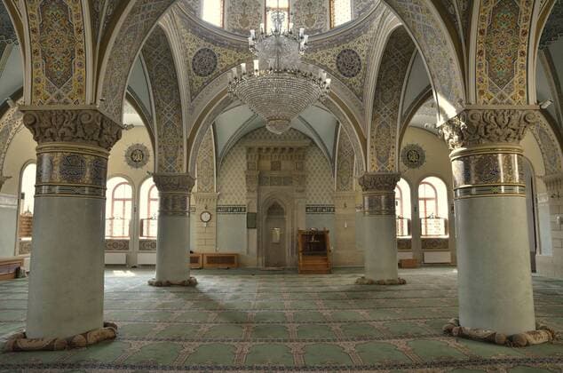 Gebetsraum der Freitagsmoschee in der Altstadt von Baku, UNESCO-Welterbe, Aserbaidschan, Kaukasus, Vorderasien iblfvp02204425