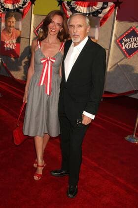 July 24, 2008 - Hollywood, California, U.S. - I13416CHW. SWING VOTE WORLD PREMIERE .EL CAPITAN THEATRE, HOLLYWOOD, CA .07 24 08.DENNIS HOPPER. AND WIFE VICTORIA DUFFY Hollywood U.S.  - ZUMAw87