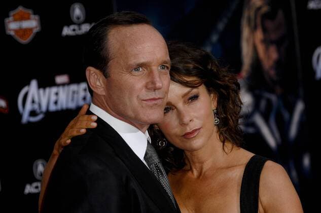 Clark Gregg, wife Jennifer Grey THE AVENGERS FILM PREMIERE Hollywood  Patrick Rideaux PicturePerfect