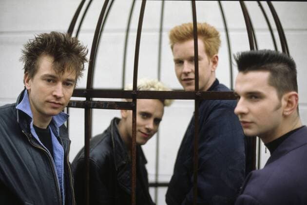 Alan Wilder, Martin L. Gore, Andrew Fletcher, Dave Gahan (Depeche Mode) Fotosession mit Depeche Mode Foto:xL.v.xSaint-Georgex xFuturexImage