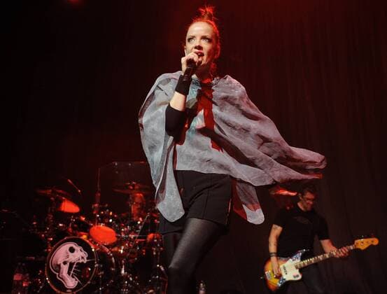 ITAR-TASS: MOSCOW, RUSSIA. MAY 12, 2012. Garbage vocalist Shirley Manson performs at Crocus City Hall.  RE0FE5D2