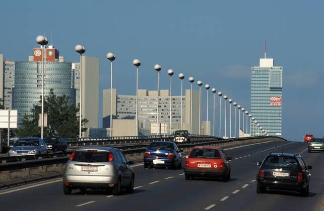 Donaucity, Reichsbrücke, Österreich, Wien, 22. Bezirk Donaucity, Reichsbrücke