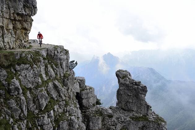Mountainbiken auf Monte Pasubio