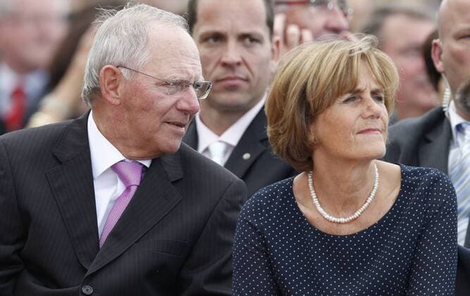 Hotel Bell Rock Opening at Europapark in Rust, Germany with german Finance Minister Wolfgang Schäuble (Wheelchair) and Wife Ingeborg, on Thursday, 12.07.2012 Mandoga Media Hotel Bell Rock Opening at Europapark with Celebrities