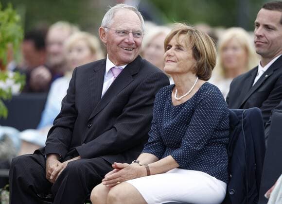 Hotel Bell Rock Opening at Europapark in Rust, Germany with german Finance Minister Wolfgang Schäuble (Wheelchair) and Wife Ingeborg, on Thursday, 12.07.2012 Mandoga Media Hotel Bell Rock Opening at Europapark with Celebrities