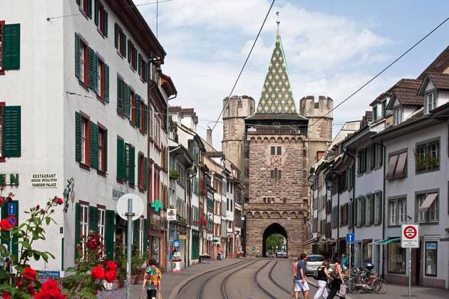 mittelalterliches Spalentor, Schweiz, Basel medieval Gate of Spalen, Switzerland, Bale BLWS277867