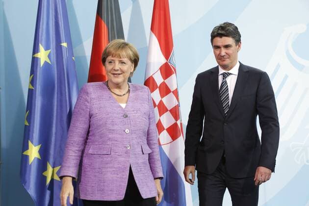 Berlin, den 19.09.2012 Foto: Bundeskanzlerin Angela Merkel, CDU und der Ministerpräsident der Republik Kroatien, Zoran Milanovic, anlässlich eines Pressetermins im Bundeskanzleramt in Berlin.