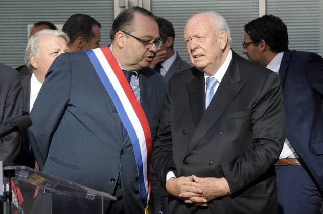 Patrick Mennucci und Jean Claude Gaudin - Amtseinführung des neuen Polizeipräfekten von Marseille. NEWS : Manuel Valls - in Marseille, Frankreich - 21 09 2012 FranckPennant PANORAMIC 