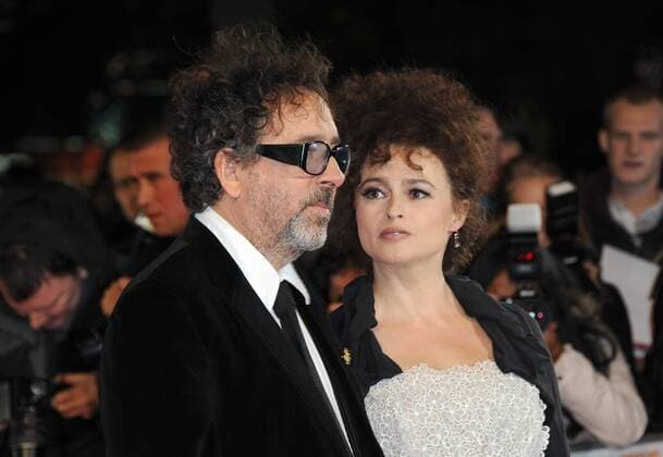 American film director Tim Burton and English actress Helena Bonham Carter attend The 56th BFI London Film Festival Opening Night Gala Screening of Frankenweenie 3D at The Odeon Leicester Square in London on October 10, 2012.  LON20121010295