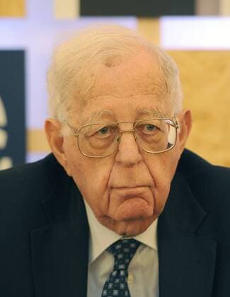 Professor of Political Science at the Hebrew University of Jerusalem and member of the Israel Academy of Sciences and Humanities Shlomo Avineri is seen during the International Forum 2000 Conference, Media and Democracy, in Prague, Czech Republic, October 23, 2012. (CTKxPhoto StanislavxZbynek) CTKPhotoF201210230242301  zby