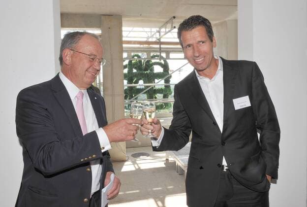 PANDION Richtfest München Strötgen Stadtsparkasse und Reinhold Knodel PANDION Vorstand 18.09.2012
