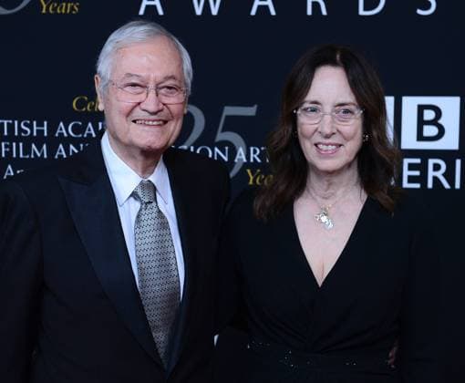 Producer Roger Corman and his wife Julie arrive at the BAFTA LA Britannia Awards presented by BBC America, at the Beverly Hilton Hotel in Beverly Hills, California on November 7, 2012.  LAP2012110732