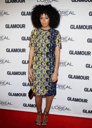 Solange Knowles arrives on the red carpet for the 22nd annual Glamour Women of the Year Awards at Carnegie Hall in New York City on November 12, 2012.  NYP201211121195