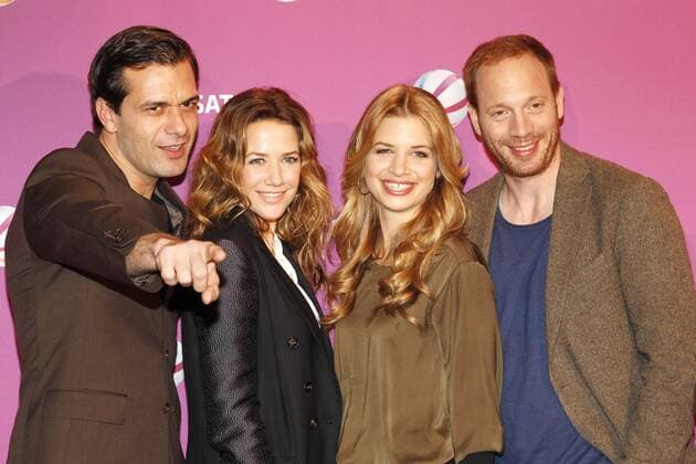 Kai Schumann, Alexandra Neldel, Susan Sideropoulos, Johann von Bülow Photocall am Red Carpet zu den SAT.1 Deutsche Fiction-Events im Kehrwieder Theater, Hamburg Foto:xU.xGlockmannx xFuturexImage
