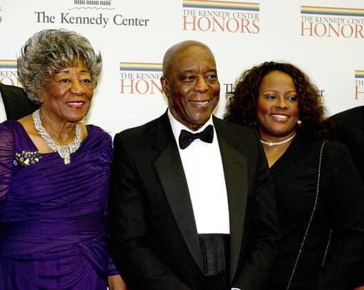 Chicago blues legend Buddy Guy and members of his family arrive for the formal Artist s Dinner honoring the recipients of the 2012 Kennedy Center Honors at the U.S. Department of State in Washington, D.C. on December 1, 2012.  WAX20121201227