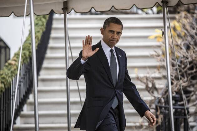 U.S. President Barack Obama departs the White House to travel to Connecticut on Sunday, December 16, 2012 in Washington, DC. President Obama will meet with the families of victims of the shooting at Sandy Hook Elementary School in Newtown (Sandy Hook School) .  WAX20121216101