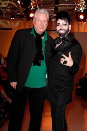 Harald Glööckler mit seinem Freund Dieter Schroth Presented By bonprix Harald Glööckler Fashion Show Glööckler Presented By bonprix in Berlin, Hotel de Rome, 14.1.2013 Foto:xR.xHardex xFuturexImage