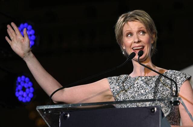 Actress Cynthia Nixon speaks during the centennial celebration of Grand Central Station on February 1, 2013 in New York City. The iconic train station, which today serves as a commuter rail terminal, is one of the the world s largest as well as a major tourist attraction.  NYP20130201312
