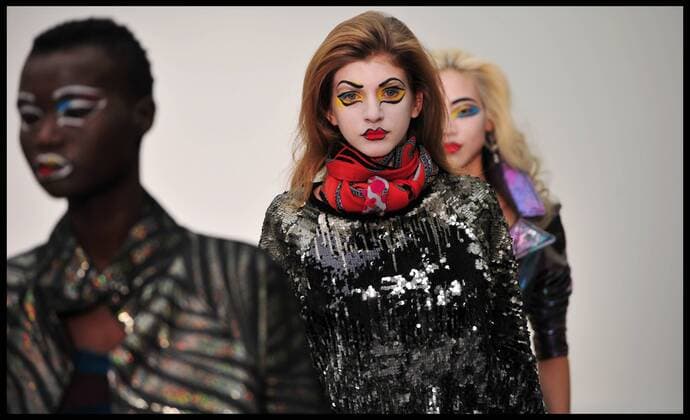 Vivienne Westwood Autumn Winter at London Fashion Week, Sunday February 17, 2013. Photo by Andrew Parsons i-Images AndrewxParsonsx xi-Images 