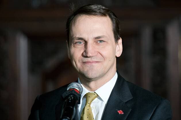 Aussenminister der Visegrad-Gruppe Länder traffen am 20.02.2013 in Artushof in Gdansk (Danzig) - Polen. Polens Aussenminister Radoslaw Sikorski delu_200213 