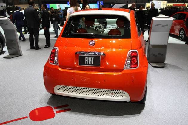 Fiat 500E Elektroauto, Europapremiere, 83. Internationaler Auto Salon Genf (CH) 2013 (07. - 17.03.2013, Geneva Motor Show, Autoausstellung, Messe, Palexpo Geneve), Pressetag 05.03.2013,