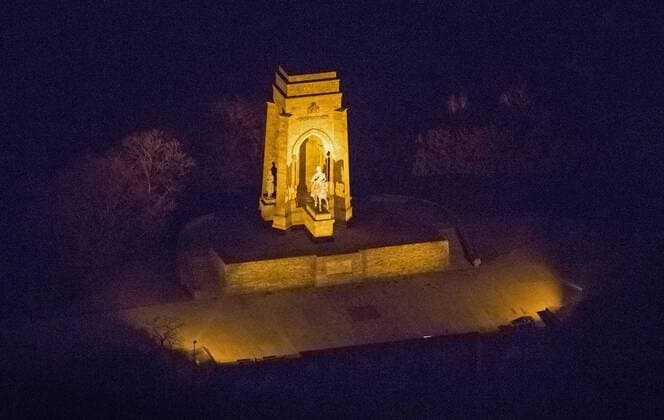 Luftbild, Bismarckturm, Bismarckdenkmal Dortmund-Syburg, Dortmund, Ruhrgebiet, Nordrhein-Westfalen, Deutschland, Europa !ACHTUNGxMINDESTHONORARx60xEURO!