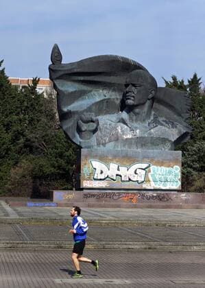 Berlin Pankow OT Prenzlauer Berg. An der Greifswalder Straße befindet sich das Ernst Thälmann Denkmal Thaelmann Denkmal