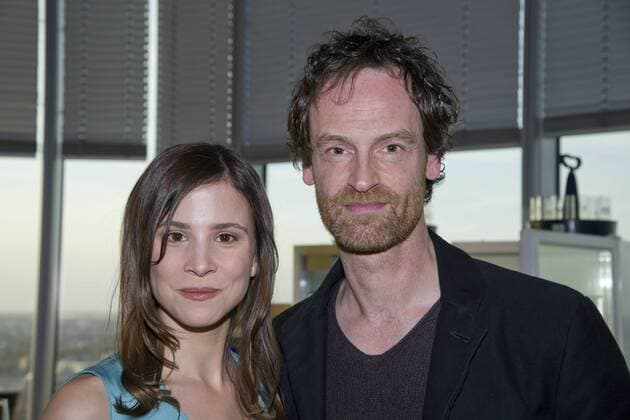 von links Aylin TEZEL, Schauspielerin, Jörg HARTMANN, Jörg, Schauspieler, WDR Treff in Köln am 18.04.2013