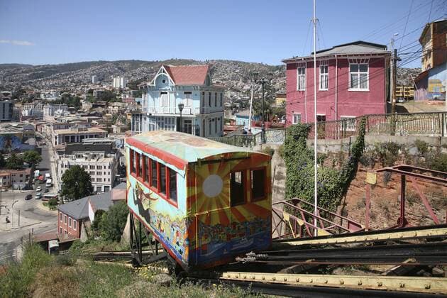 Chile Valparaiso Cerro Artilleria Ascensor Artilleria
