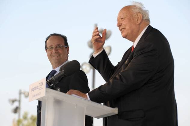Francois Hollande avec Jean Claude Gaudin - Marseille - 04 06 2013 FranckPennant PANORAMIC 