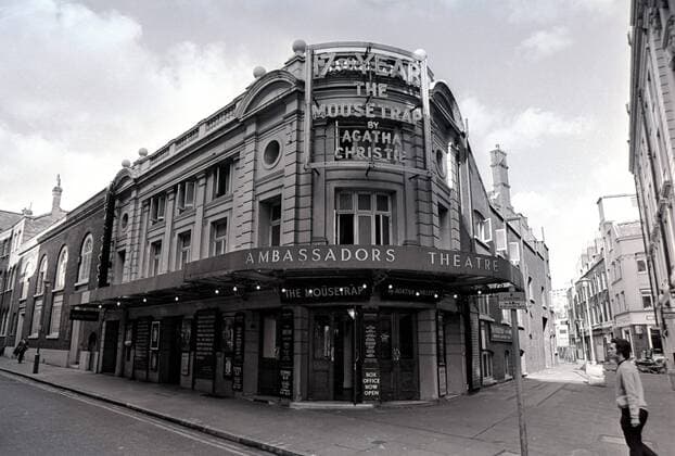 The Ambassador s Theatre in London s West End where Agatha Christie s famous play The Mousetrap has been running continously for seventeen years. 24 October 1969 UnitedArchives00140826 