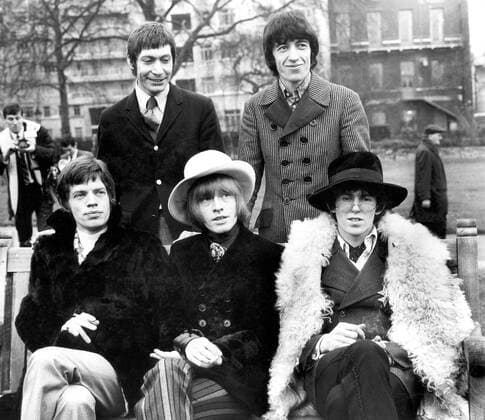 The Rolling Stones posing in Londons Green Park 11th January 1967 UnitedArchives00168835 