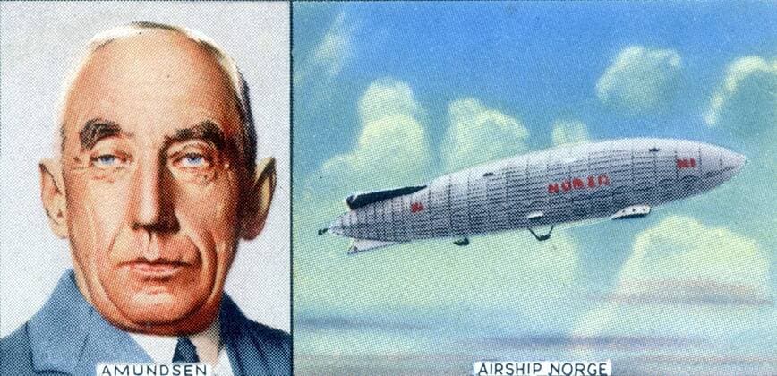 Amundsen - Arctic and Antarctic Explorer Airman (born 1872) Airship Norge UnitedArchives00173029 
