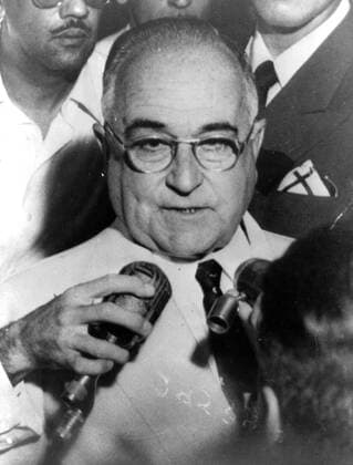 Getulio Vargas who ruled Brazil for 15 years as virtual dictator committed suicide on August 24th during Governmental Crisis 25th August 1954 UnitedArchives00229581 