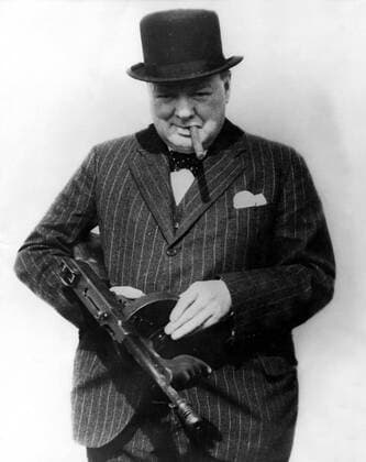 Winston Churchill, British Prime Minister.1940., Zigarre, rauchen, Raucher UnitedArchives00315964 