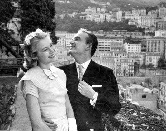 Prince Rainer of Monaco with Princess Grace 1956, Fürst, Fürstin, Fürstentum, Adel, Hochadel, Adelshaus, Grimaldi UnitedArchives00563642 