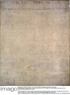 US Declaration of Independence - original document 4th July 1776 UnitedArchives00764308 