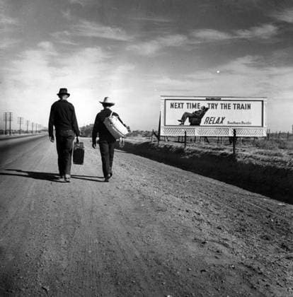 Walking Towards Los Angeles California March 1937 UnitedArchives00799169 