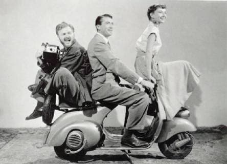 OSCARS. Beste Hauptdarstellerin. Preisträgerinnen 1951-1960 EDDIE ALBERT, GREGORY PECK, AUDREY HEPBURN IN ROMAN HOLIDAY ; 1953. UnitedArchives00845114 