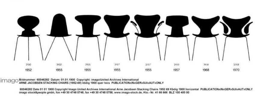 Designklassiker von Arne Jacobsen ARNE JACOBSEN STACKING CHAIRS (1952-69) UnitedArchives00849967 